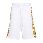 Witte Watercolor Baroque Shorts Versace Jeans Couture , White , Heren