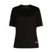 001 T-Shirt, Klassieke Stijl Jil Sander , Black , Dames