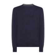 Stijlvolle en Comfortabele O-Neck Jumpers Sun68 , Blue , Heren