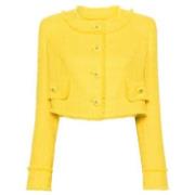 Tweed Crop Blazer Dolce & Gabbana , Yellow , Dames