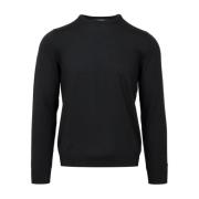 Gebreide Crew Neck Sweater Tagliatore , Black , Heren