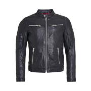 Heren Biker Leren Jas Mission Rockandblue , Black , Heren