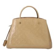 Pre-owned Leather handbags Louis Vuitton Vintage , Beige , Dames