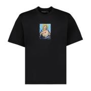 Oversized T-shirt met religieuze print Dolce & Gabbana , Black , Heren