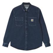 Salinac Denim Overhemd Jas Carhartt Wip , Blue , Heren