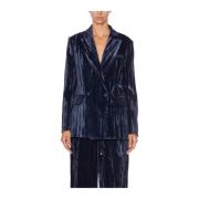 Dubbelbreasted Blazer Dondup , Blue , Dames