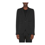 Gabardine Monopetto Jas Sapio , Black , Heren