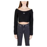 Dames Trui Lente/Zomer Transitional Katoen Calvin Klein Jeans , Black ...