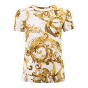 T-shirt met goudkleurige Couture print Versace Jeans Couture , Multico...