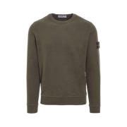 Katoenen Jersey Sweatshirt Stone Island , Green , Heren