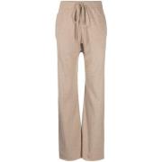 Beige Gebreide Broek met Elastische Tailleband Maison Margiela , Beige...