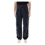 Zwarte Cargo Denim Jeans Isabel Marant , Black , Heren