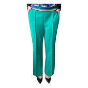 Milano Geplooide Broek Clips , Green , Dames