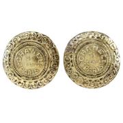 Pre-owned Metal earrings Chanel Vintage , Yellow , Dames