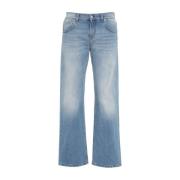 Wijde jeans met riemlussen Mauro Grifoni , Blue , Dames