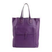 Pre-owned Leather handbags Bottega Veneta Vintage , Purple , Dames