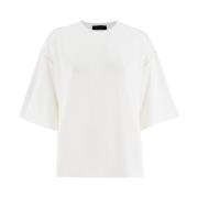 Elegante T-shirt met diamantborduursel Fabiana Filippi , White , Dames