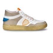 Lyon Sneakers - Gerecycled Leer, Wit Lichtblauw Oranje Philippe Model ...