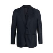 Gestreepte Mouw Blazer Lardini , Blue , Heren