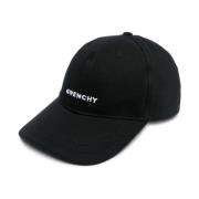 Zwarte Geborduurde-Logo Baseballpet Givenchy , Black , Heren