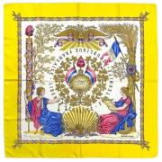 Pre-owned Silk scarves Hermès Vintage , Yellow , Dames