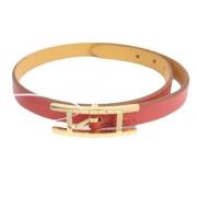 Pre-owned Leather bracelets Hermès Vintage , Red , Dames
