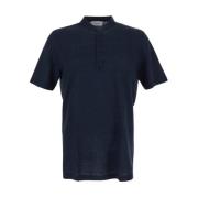 Linnen T-Shirt Lardini , Blue , Heren