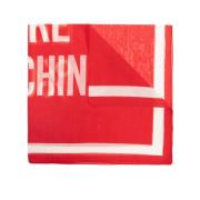 Sjaal met logo Moschino , Red , Unisex