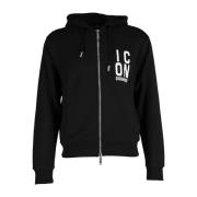 Cool Fit Zip Hoodie Dsquared2 , Black , Heren