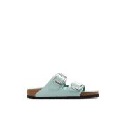 Arizona Big Buckle slides Birkenstock , Blue , Dames