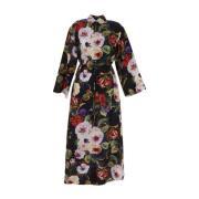 Zijden jurk met lange mouwen Dolce & Gabbana , Multicolor , Dames