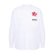 Witte Overhemd met Lange Mouwen en Officer Kraag Kenzo , White , Heren