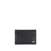 Zwarte portemonnee met krokodillenprint Tom Ford , Black , Heren