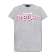 T-shirt met logo Dsquared2 , Gray , Heren