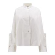 Katoenen overhemd met dubbele knoopmanchet Jil Sander , White , Dames