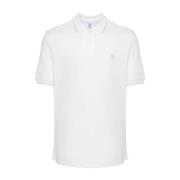 Witte Polo Shirt met Logo Brunello Cucinelli , White , Heren