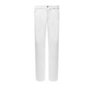 Witte Katoenen Jeans met Logo Detail Brunello Cucinelli , White , Here...