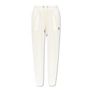 Katoenen sweatpants Moncler , White , Dames