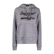 Truck Print Hoodie Dsquared2 , Gray , Dames