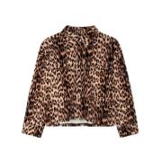 Leopard Velvet Blouse Alix The Label , Multicolor , Dames