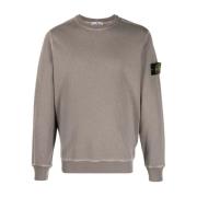Grijze Ribgebreide Sweaters met Badge Stone Island , Gray , Heren