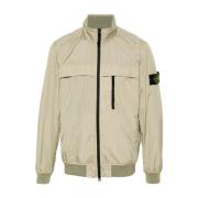 Beige Soft-Shell Jas met Ritssluiting Stone Island , Beige , Heren