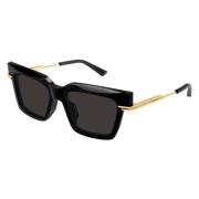 Women Rectangular Sunglasses Bv1242S Bottega Veneta , Black , Dames