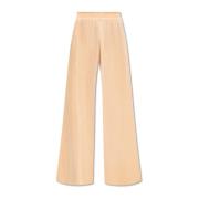 Ontspannen satijnen broek Fabiana Filippi , Beige , Dames