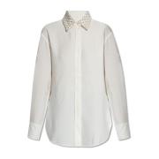 Shirt met decoratieve kraag Golden Goose , White , Dames