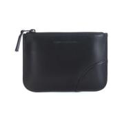 Zwarte leren portemonnee met ritssluiting Comme des Garçons , Black , ...