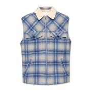 Kiraneo geruite vest Isabel Marant , Blue , Heren