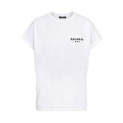 Logo T-shirt Balmain , White , Dames