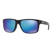 Matte Zwarte Zonnebril met Prizm Sapphire Oakley , Black , Heren