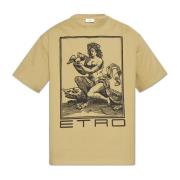 Bedrukt T-shirt Etro , Green , Heren